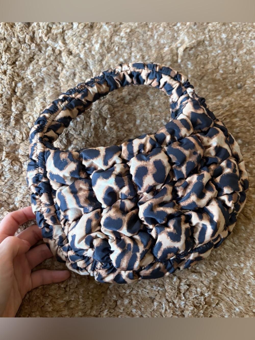 COS Micro Quilted Bag in Leopard Print